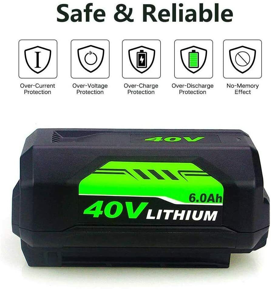 8.0Ah Battery 40 Volt for Ryobi 40V Lithium OP40602 Battery with LED / Charger