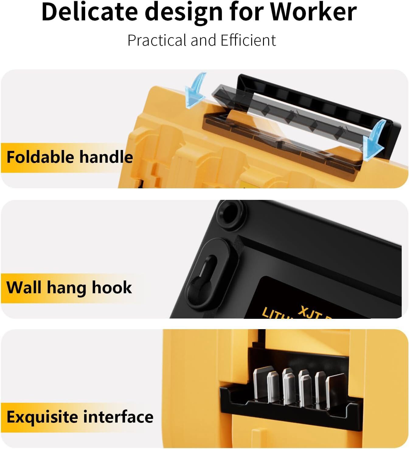Charger For DEWALT 4 Port Battery DCB104 12V/20V Multi-Voltage DCB200 DCB205