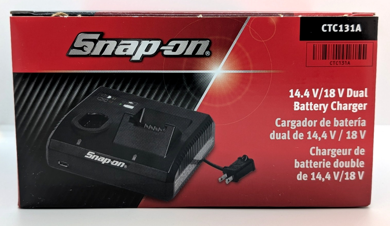 Snap-On CTC131A 14.4V/ 18V Dual Battery Charger – NEW IN BOX!