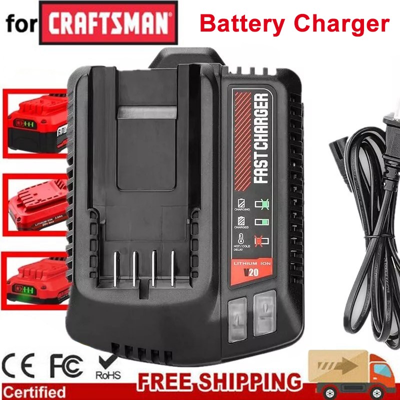 CMCB104 V20 Battery Fast Charger 20V for Craftsman CMCB100 V20 Li-ion Battery
