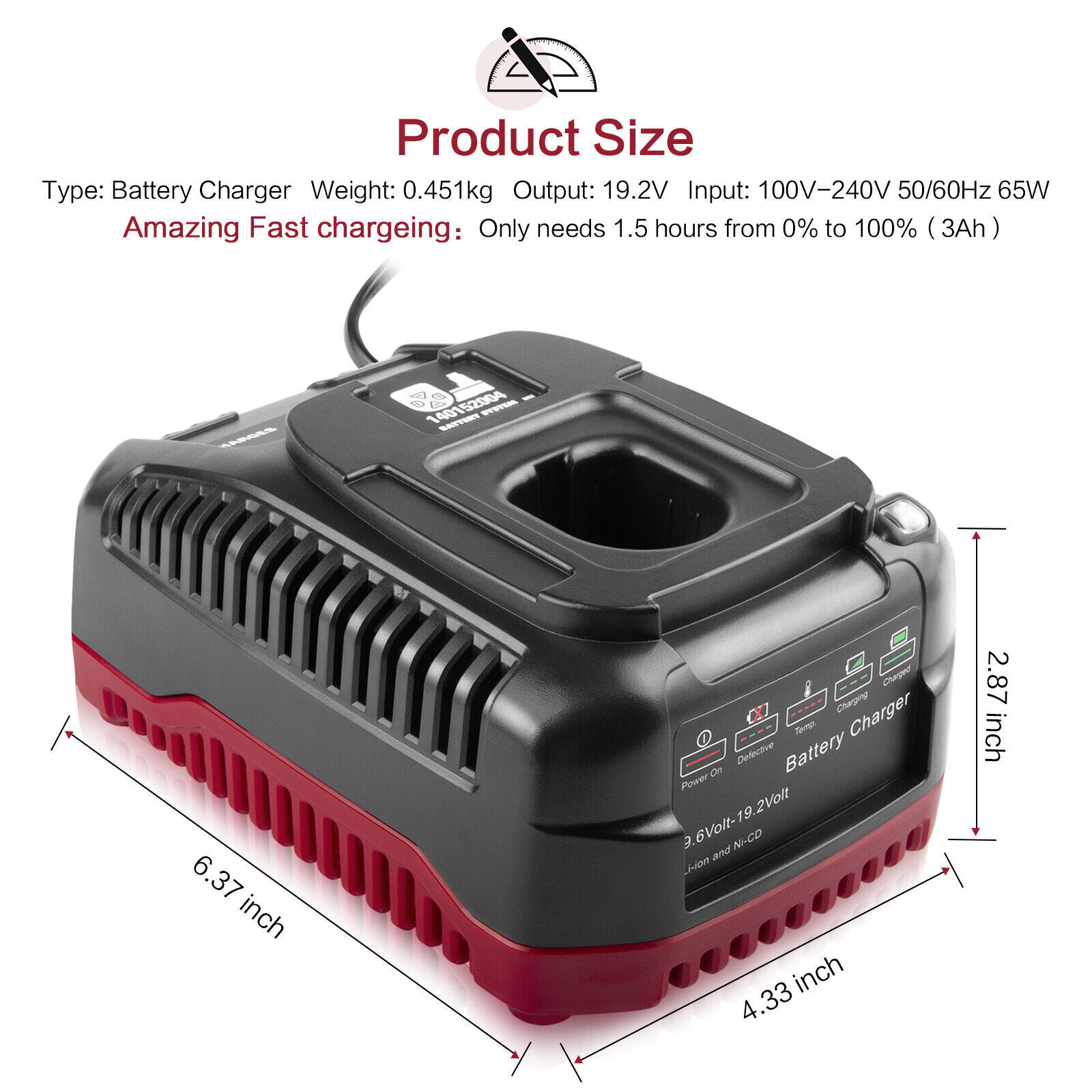 New 19.2V Charger For Craftsman 140152004 315.CH2030 315.CH2021 5336C3 Battery