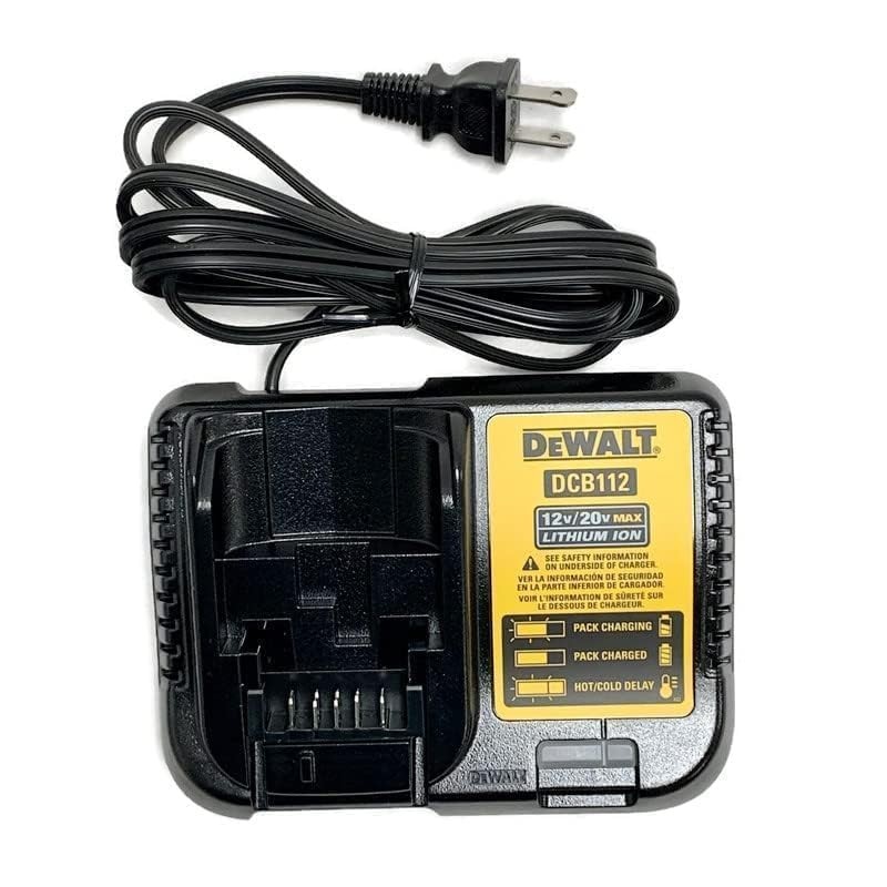 DEWALT DCB112 12V/20V MAX Single-Port Battery Charger – Black/Yellow