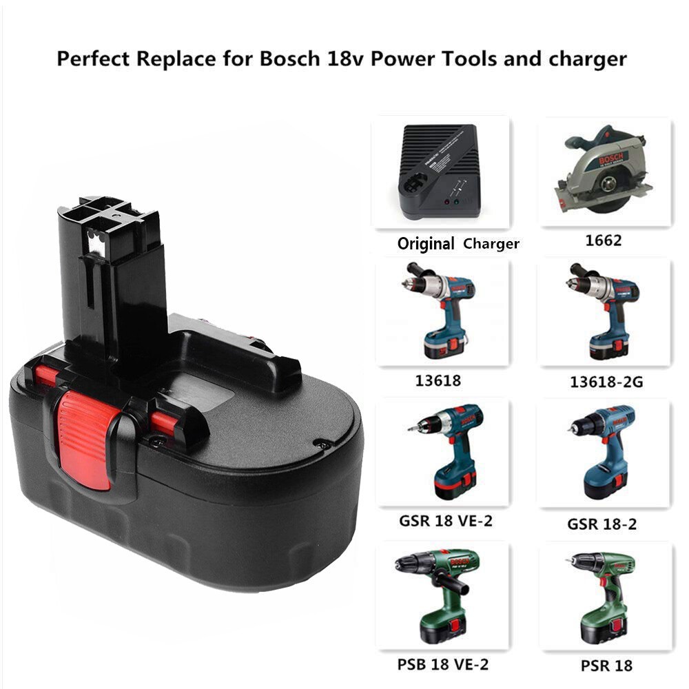 4.8Ah 2 Pack 18 Volt Battery for Bosch BAT025 BAT180 BAT181 BAT189 BAT026 BAT160