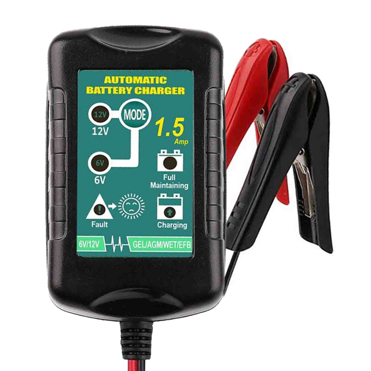 6V/12V Car Motorcycle Battery Charger for Lead-Acid Battery Pulse Repair Charger