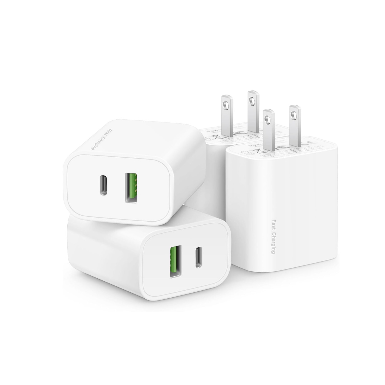 Rekna 4 Pack Usb C Charger Block20W Port Chargerfor I Phone
