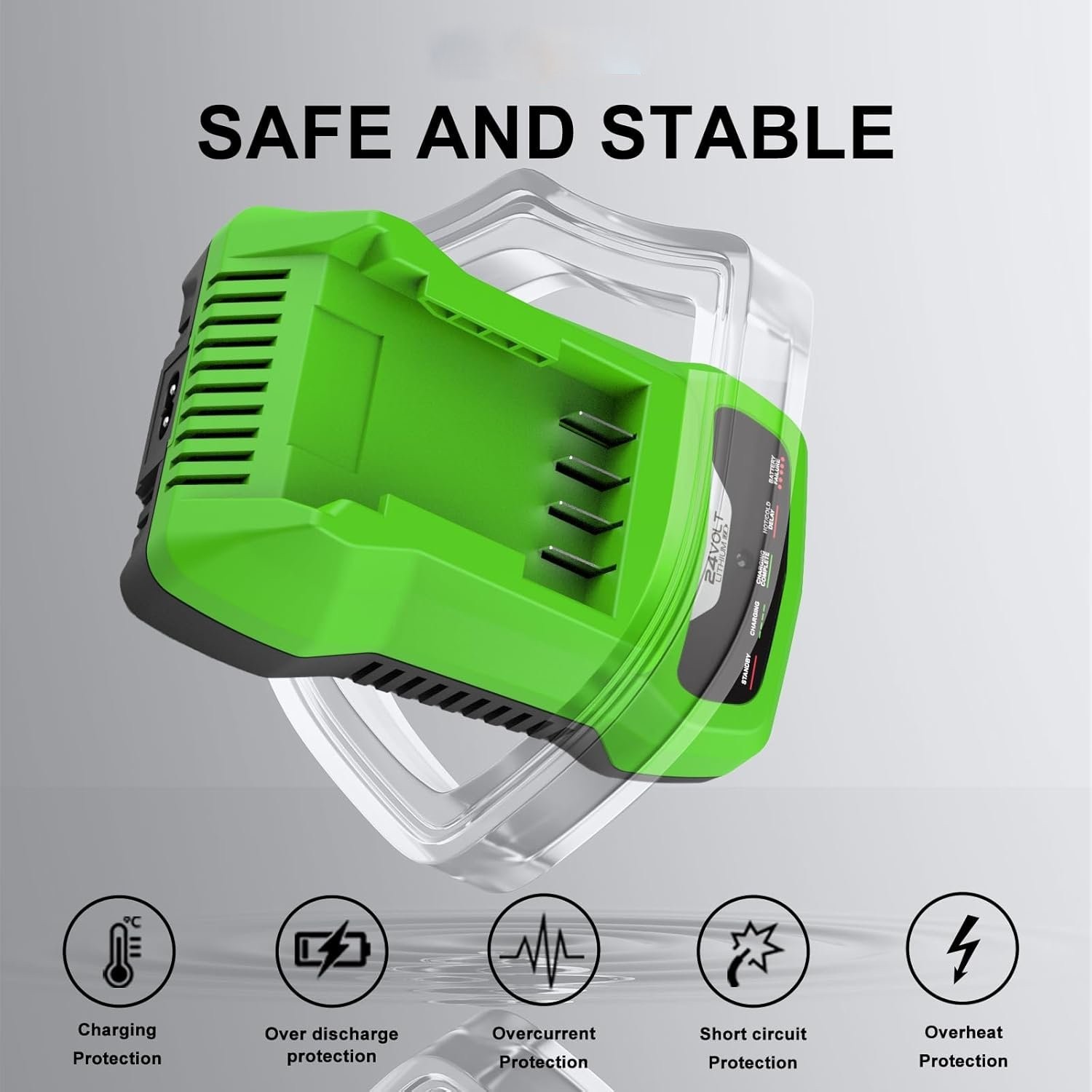 24V CAF806 Charger for Greenworks G24 Li-ion Battery BAG708 BAG709 BAG710 BAG711