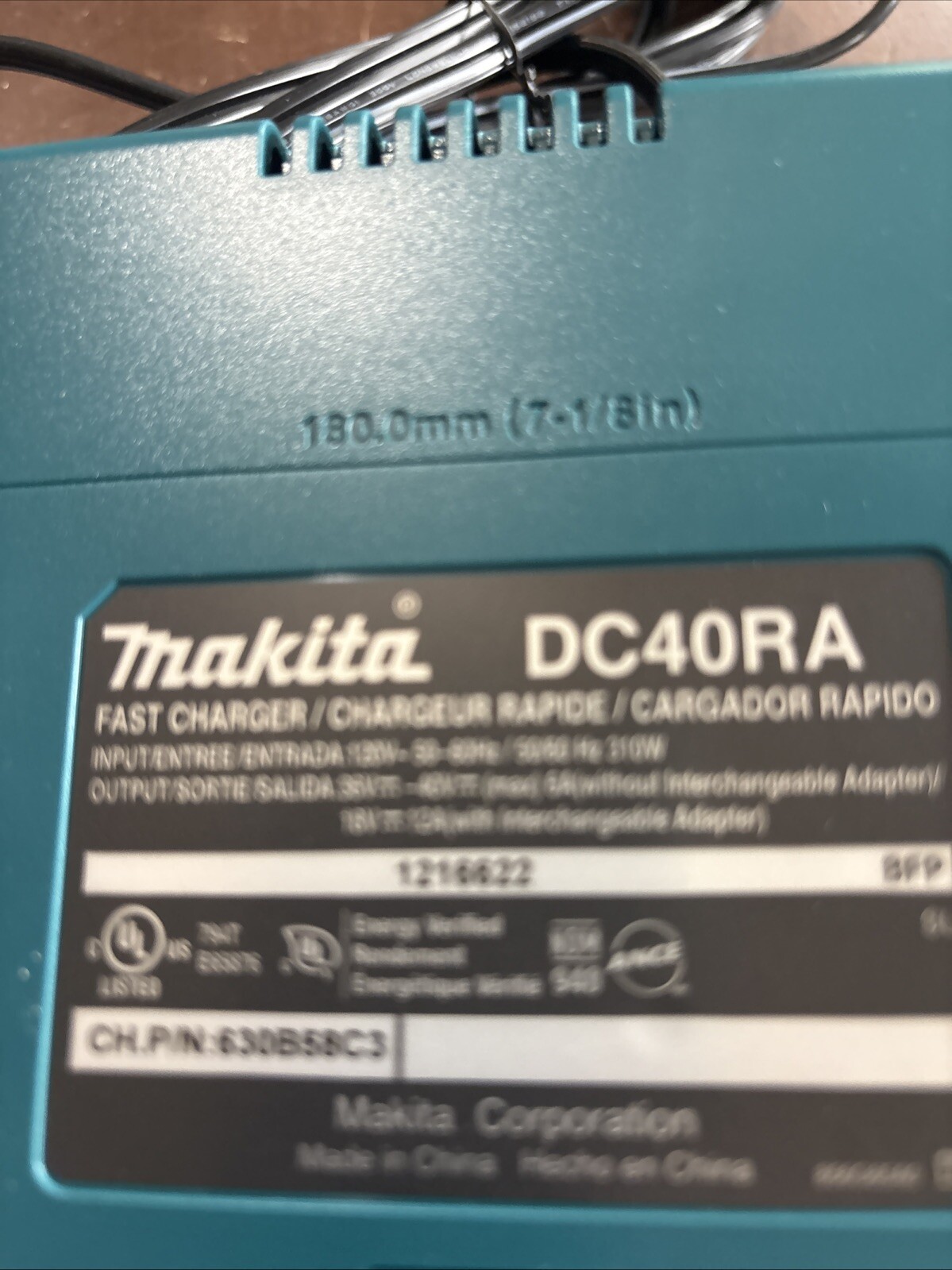 Makita DC40RA 40V Max XGT Rapid Optimum Charger – New