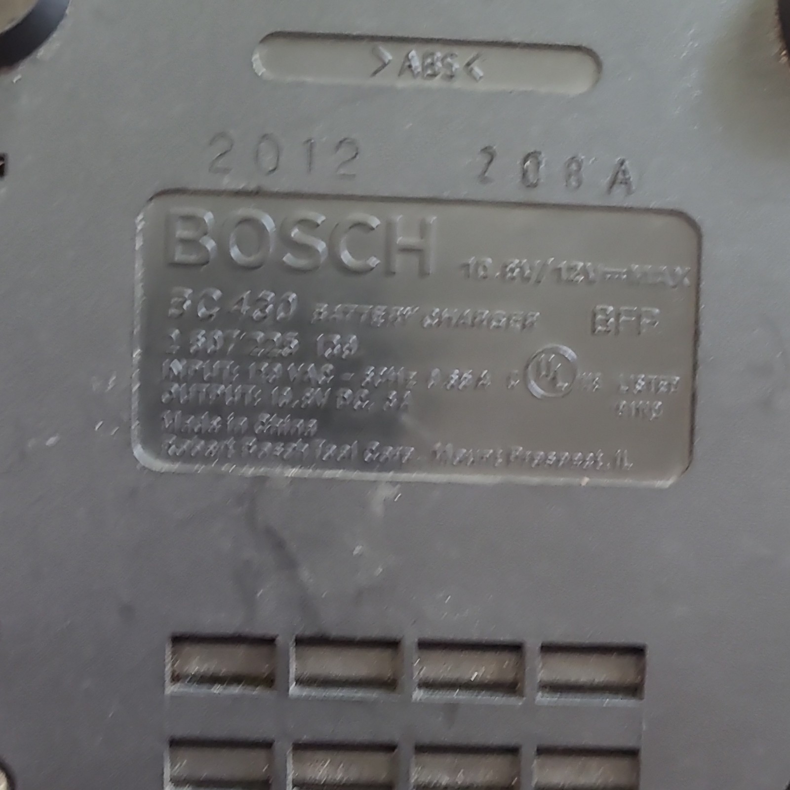 Bosch BC430 30-Minute Battery Charger 10.8V/12V Max Black, 1-Battery