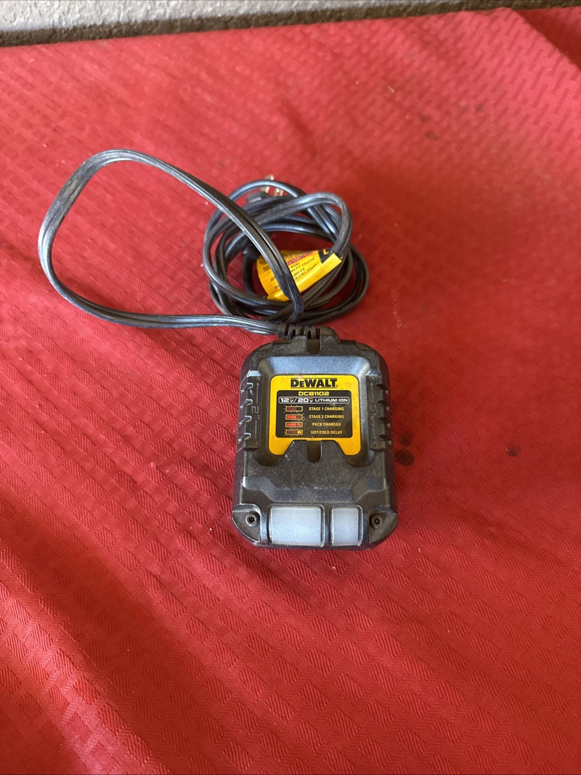 DEWALT DCB1102 12V/20V 2A Multi-Volt Charger, Black/Yellow