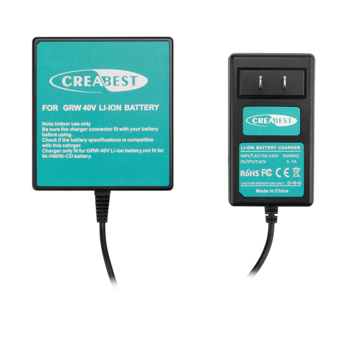 Charger for GreenWorks G-MAX 40V Li-ion Batteries 29472 29462 29282 29302 20302