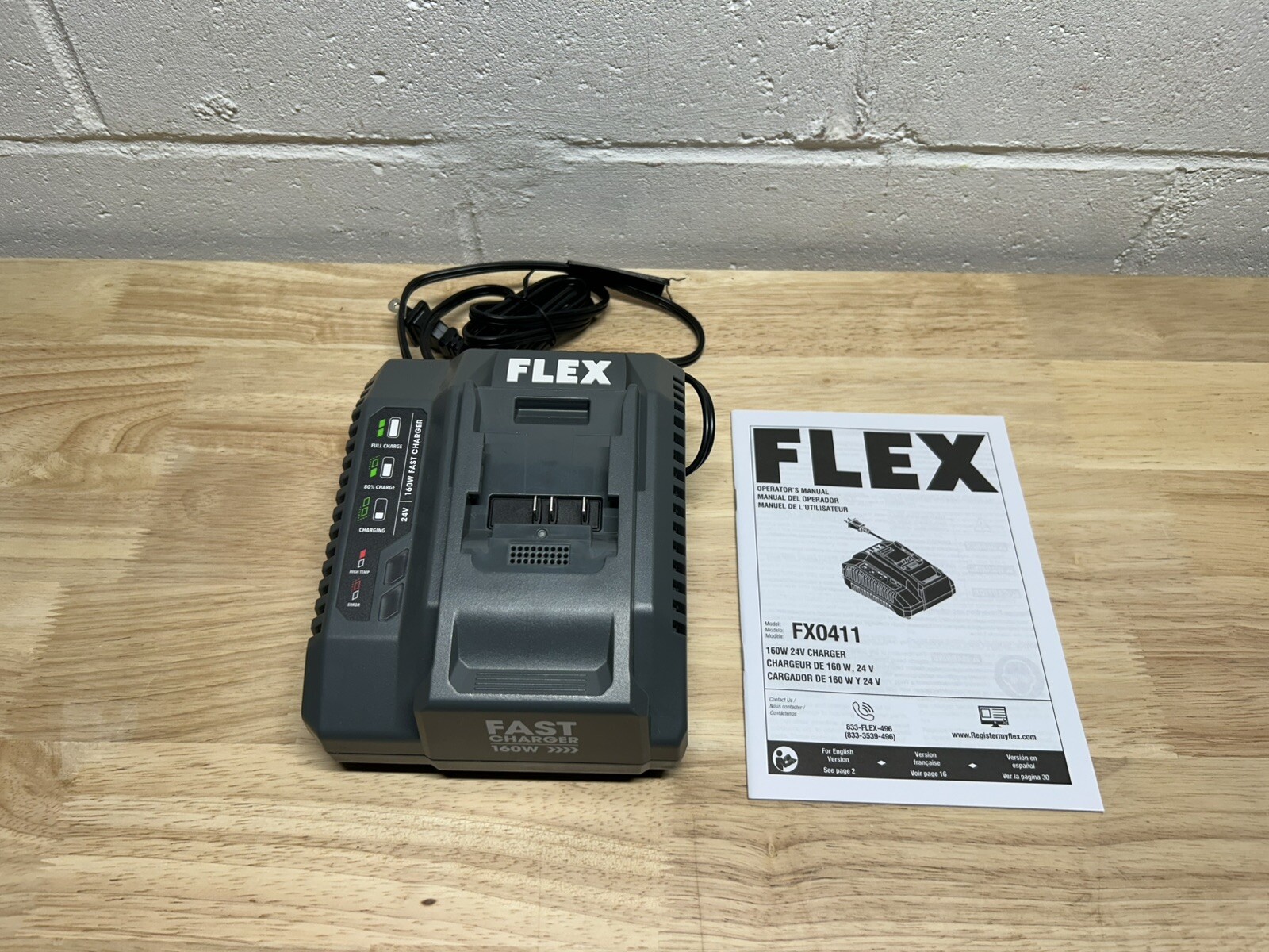 FLEX 24v 160 Watt Fast Charger (FX0411) – New From Kit