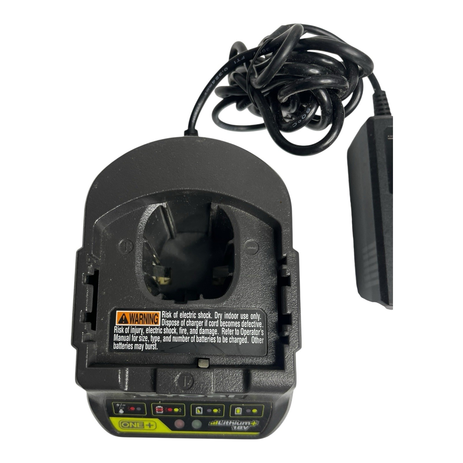 Ryobi P118B 18V ONE+ Lithium Battery Charger Base AC Power Adapter Black