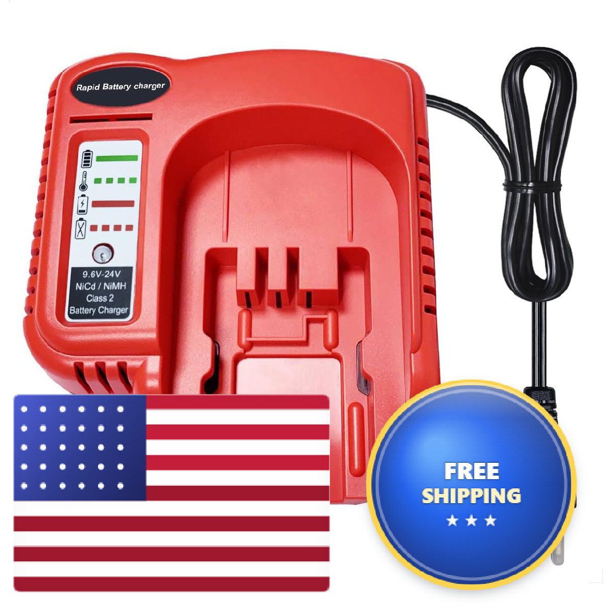 Ungino Fsmvc 9.6V-18V Battery Charger For Black And Decker 18V 14.4V 12V 9.6V