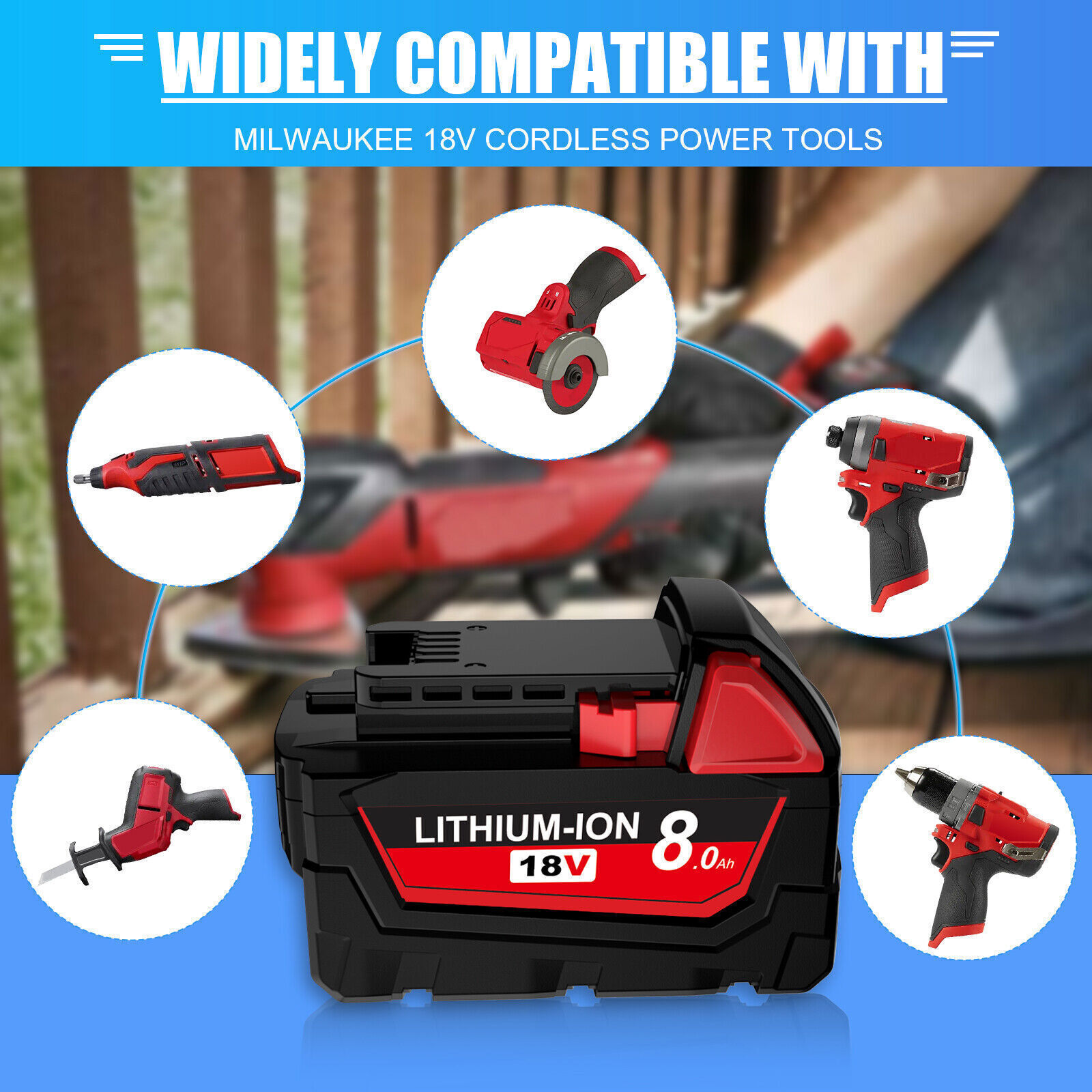 2x 18V 5.0Amp FOR Milwaukee 48-11-1812 M18 FUEL Lithium-Ion High Output Battery