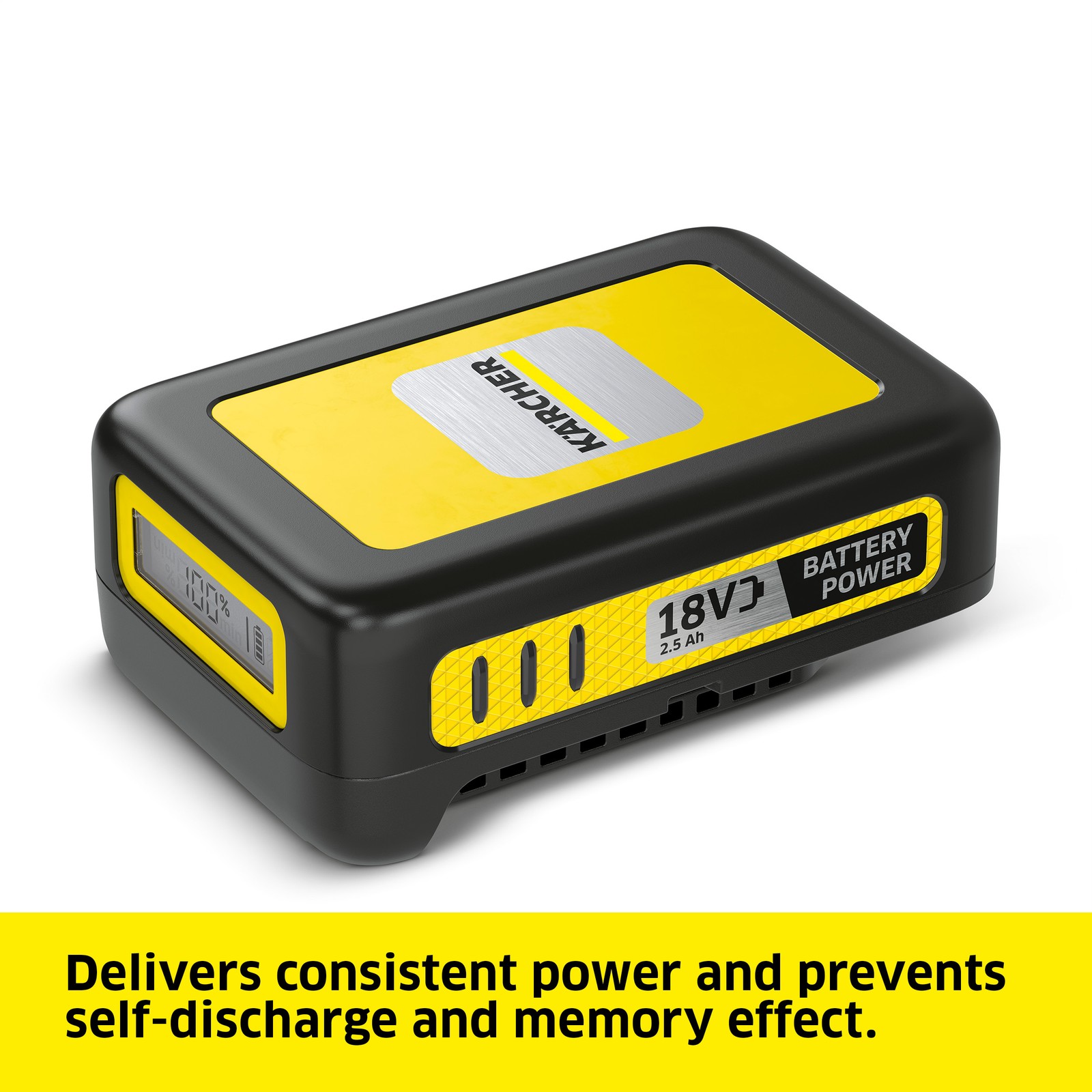 Kärcher 18V Battery 2.5 Ah, Real Time LCD Display, Lithium Ion – NEW