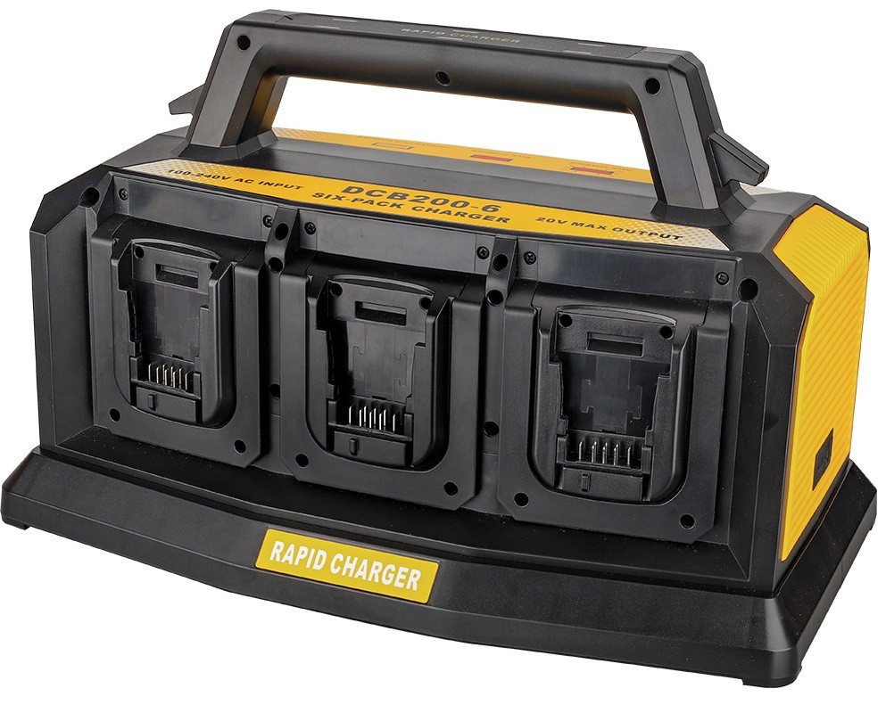 6-Ports Simultaneous Rapid Charger Station for Dewalt 20v Lithium Ion Battery US