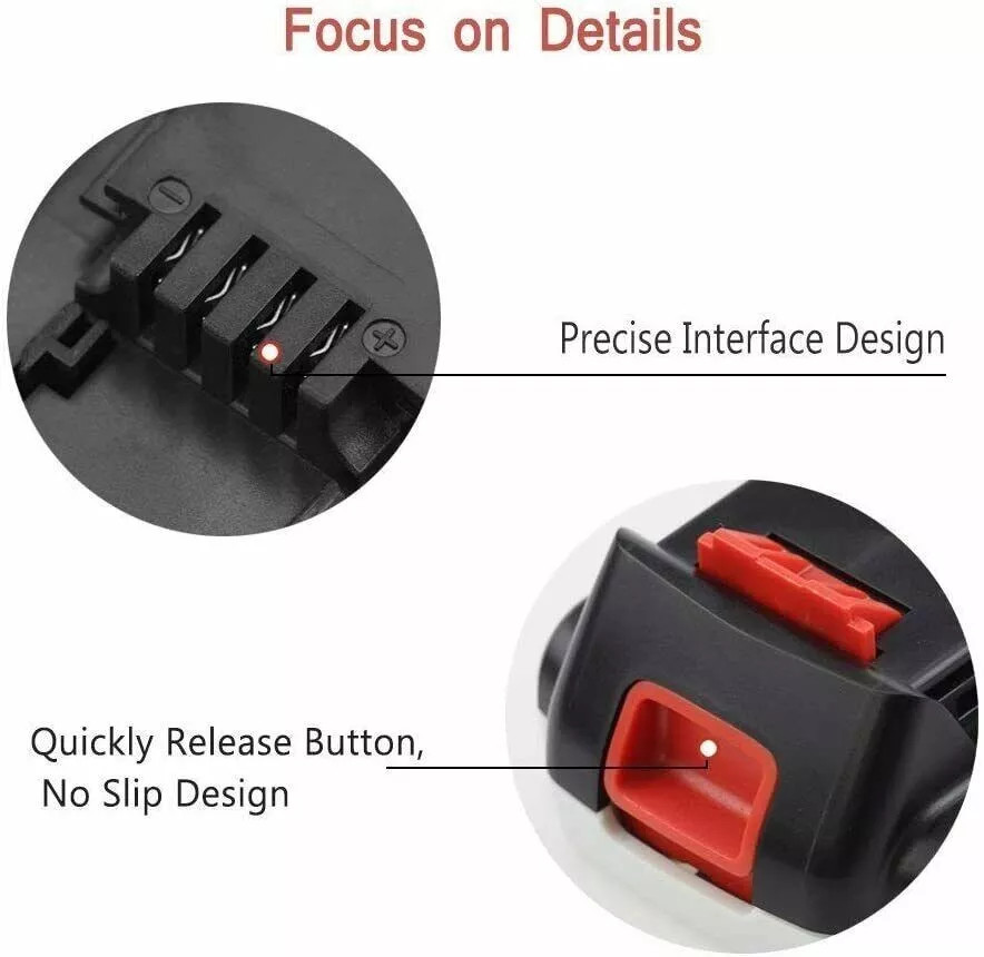 2x 20V 3.0AH Lithium-Ion Battery for Black Decker 20 Volt LB20 LBX20 LBXR20 US