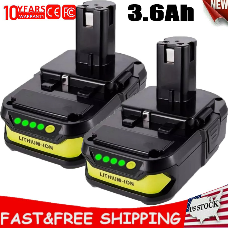 2X Battery P108 3.6Ah 18V Plus For RYOBI High Capacity 18 Volt Lithium-Ion New