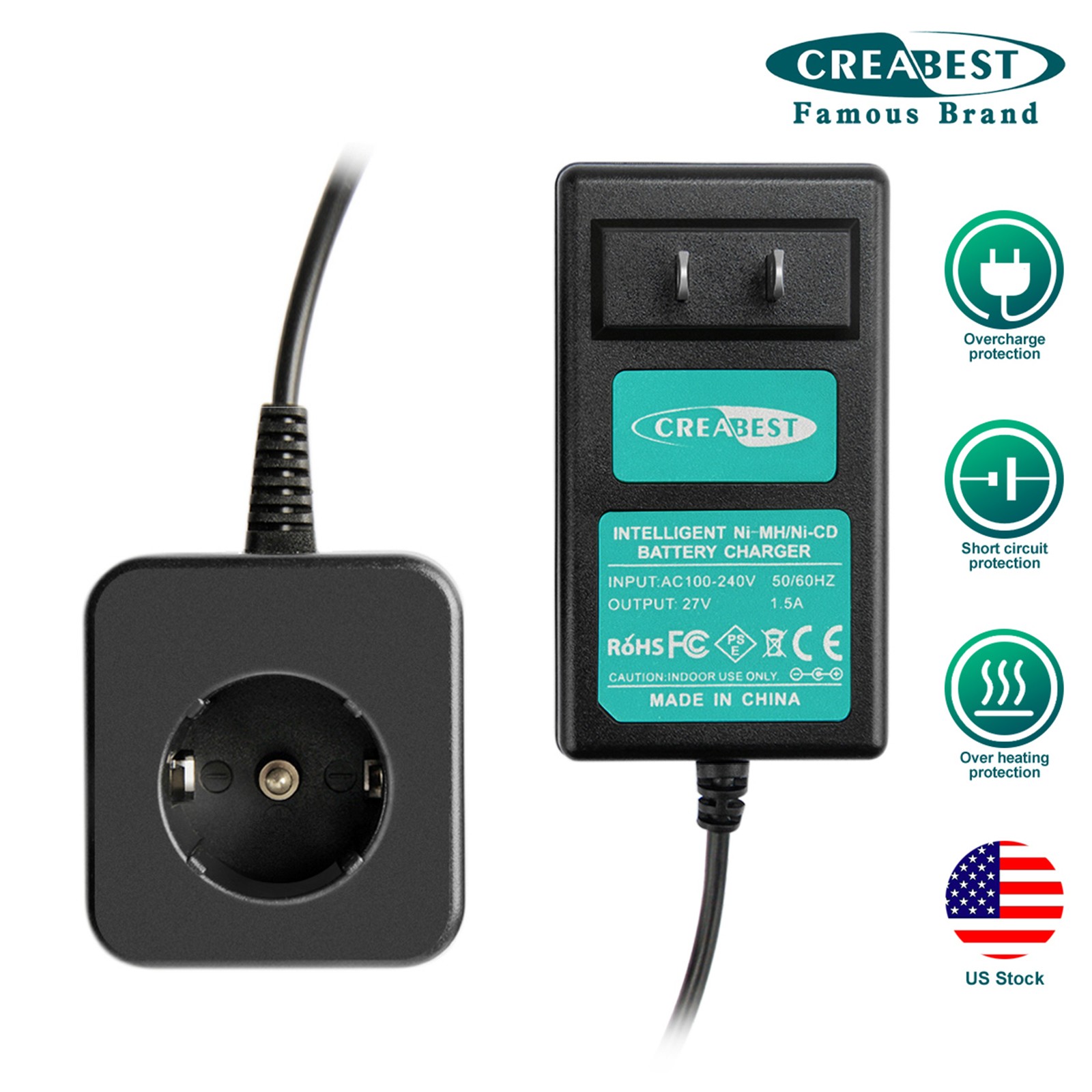 3.6V Ni-MH Charger For Black&Decker S100 S110 VP100 VP110 VP130 VP650 Battery