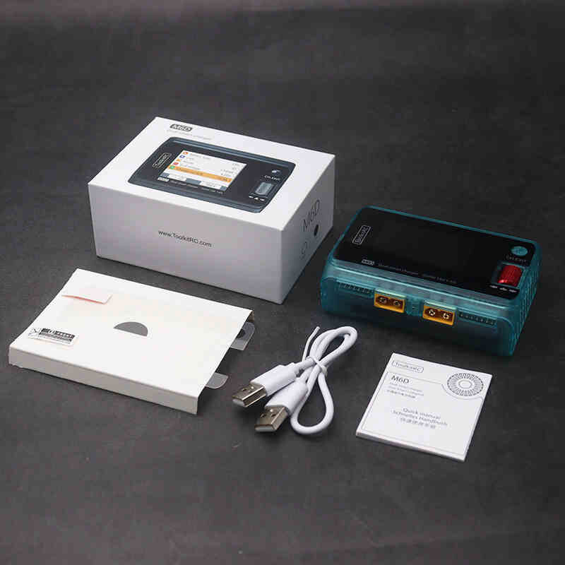 M6D 500W 15A 1-6S Battery Balance Charger Dual-Channel Smart Charger with Shell