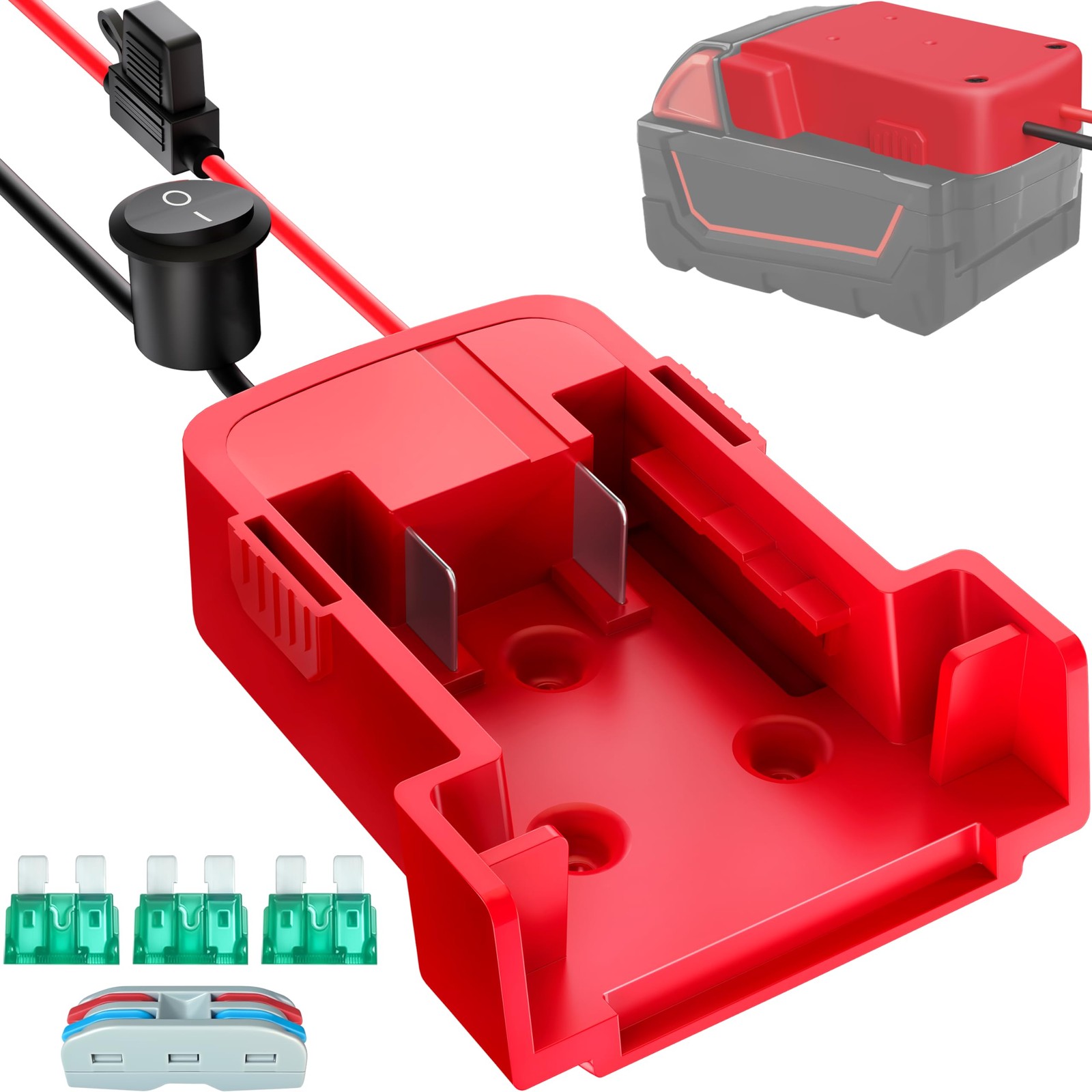 1-pack 18v For Milwaukee M18 Battery Adapter For Power Wheels Battery Upgrade