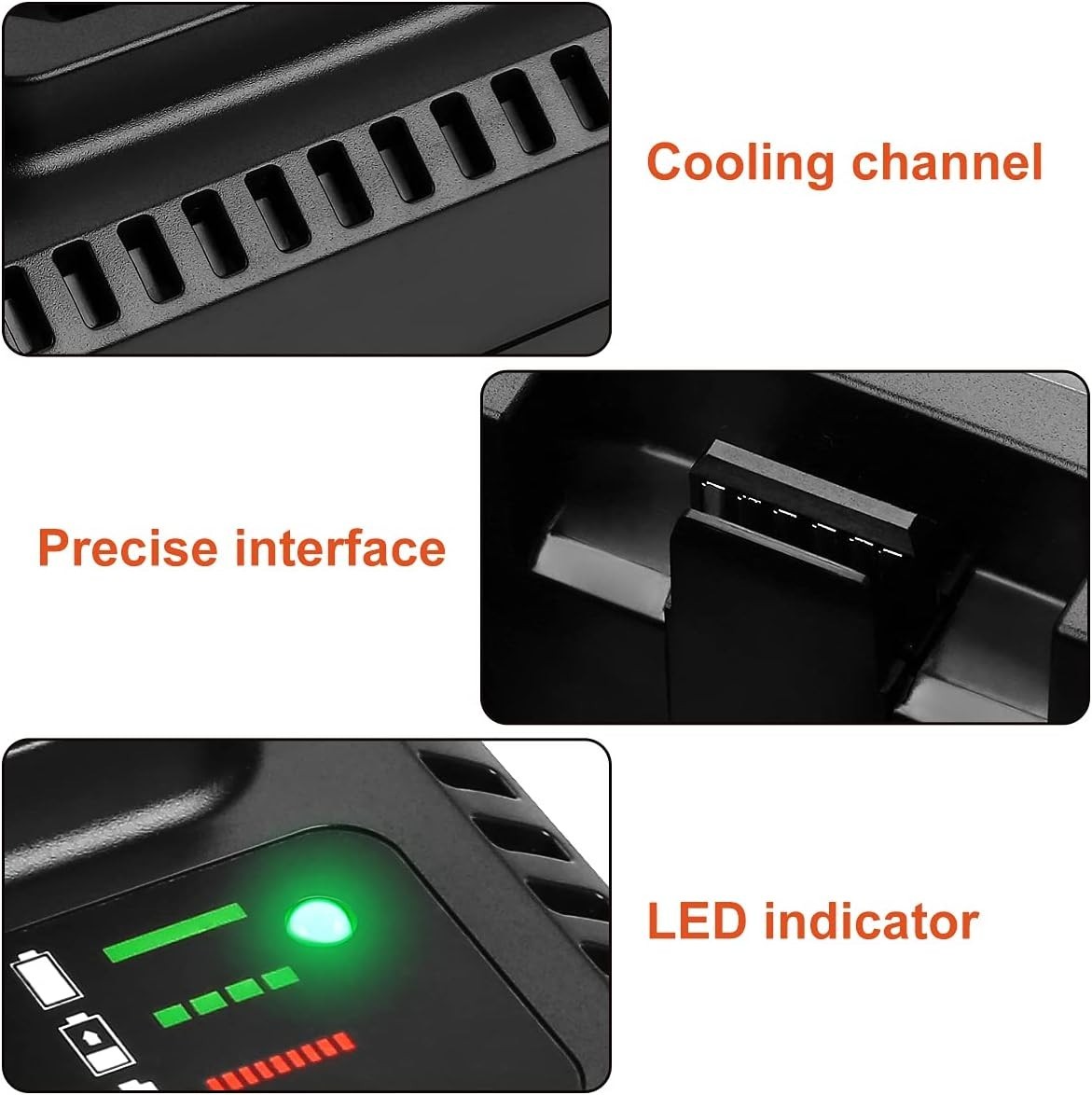 For Black & Decker 40V Charger LCS40 LCS36 Lithium Battery LBX2040 LBXR36