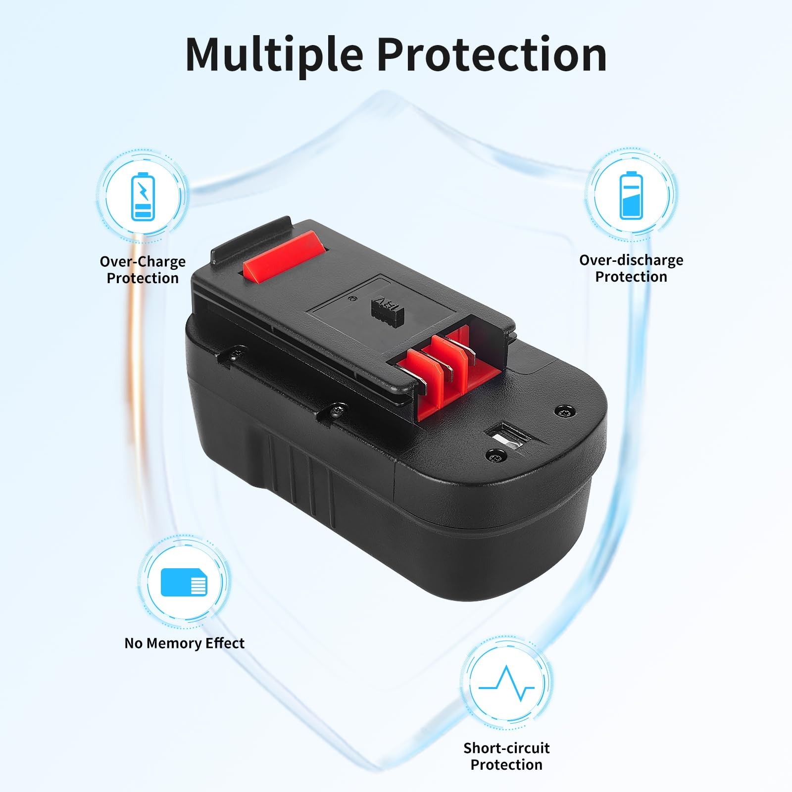Dongpucun 2Pack 18V 4.0Ah Battery And Charger Set For Black And Decker 18V