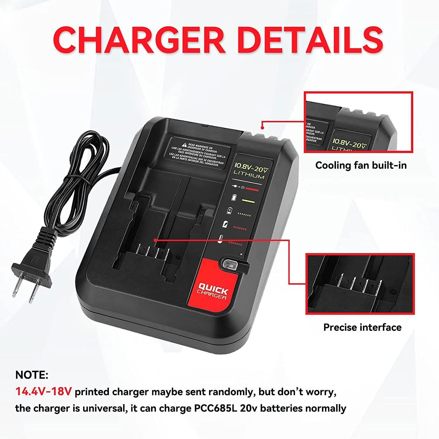 5.0Ah 20Volt LB2X4020 Battery FOR Black & Decker 20V MAX Lithium LBXR20 LBX20 US