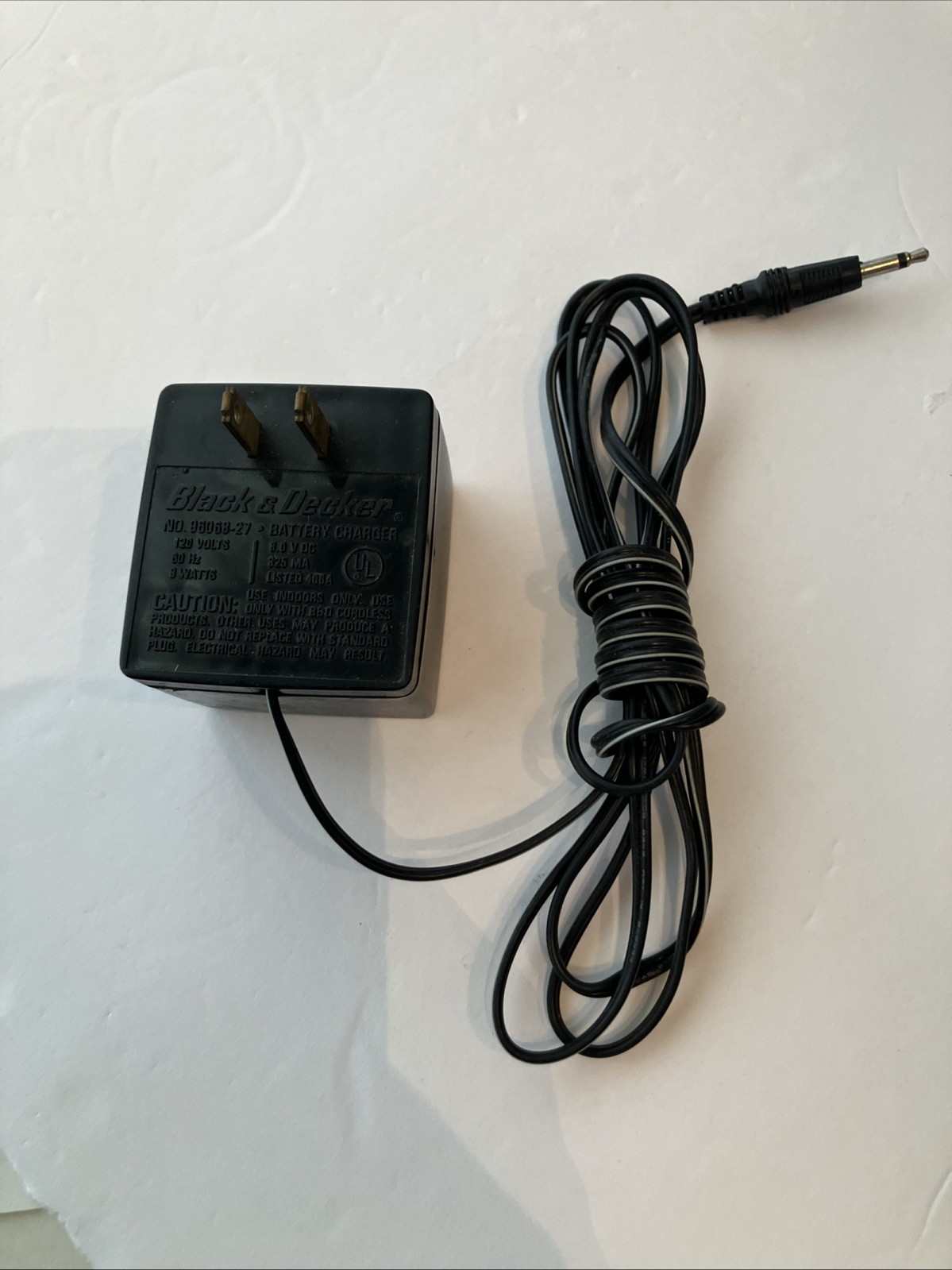 Black And Decker Power Cord Battery Charger Model 96068-27 8V