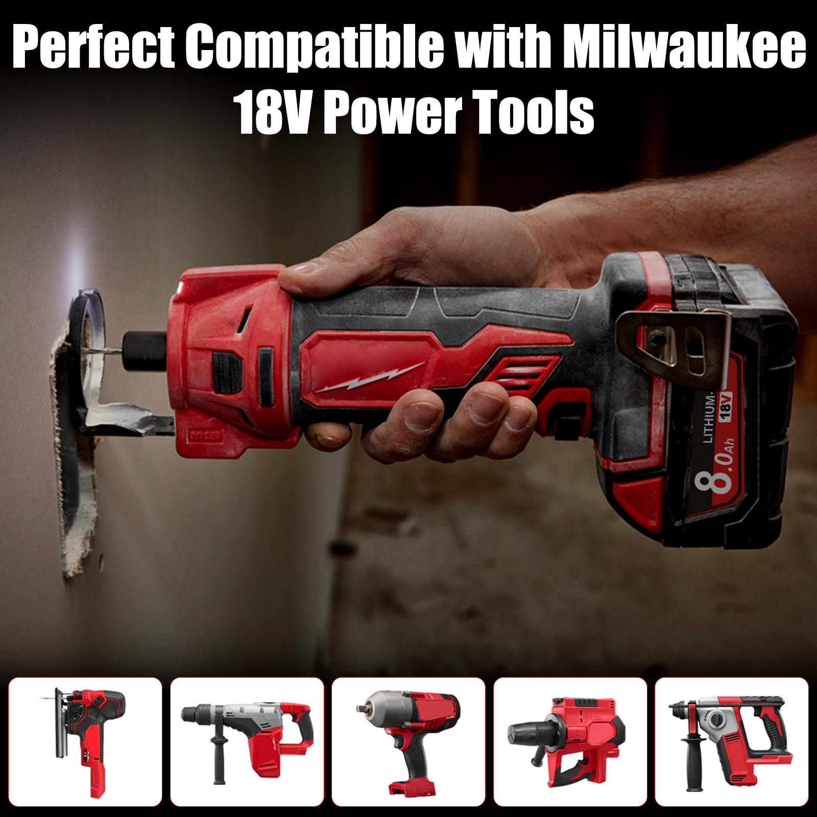 2PACK For Milwaukee For M18 Lithium 8.0AH Extended Capacity Battery 48-11-1860