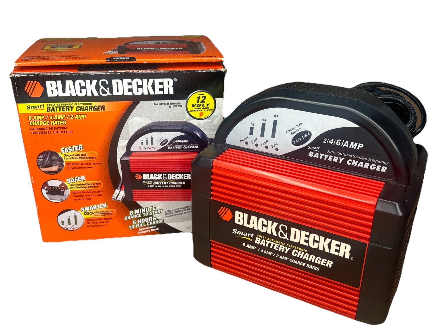 Black and Decker 2/4/6 Amp Battery Charger 12V
