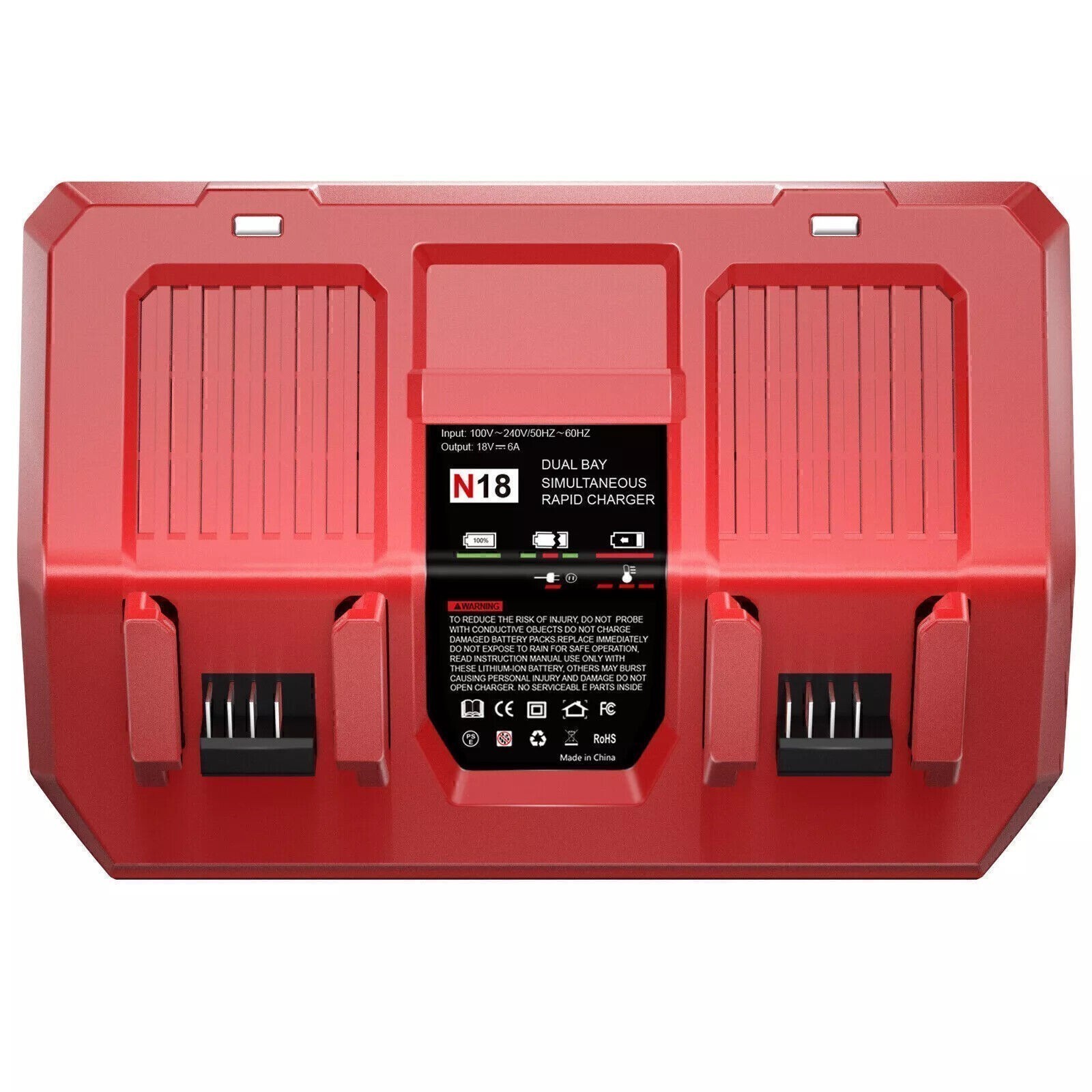 Dual Charger For Milwaukee For M18 For M12 12V-18V Voltage Battery 48-59-1812