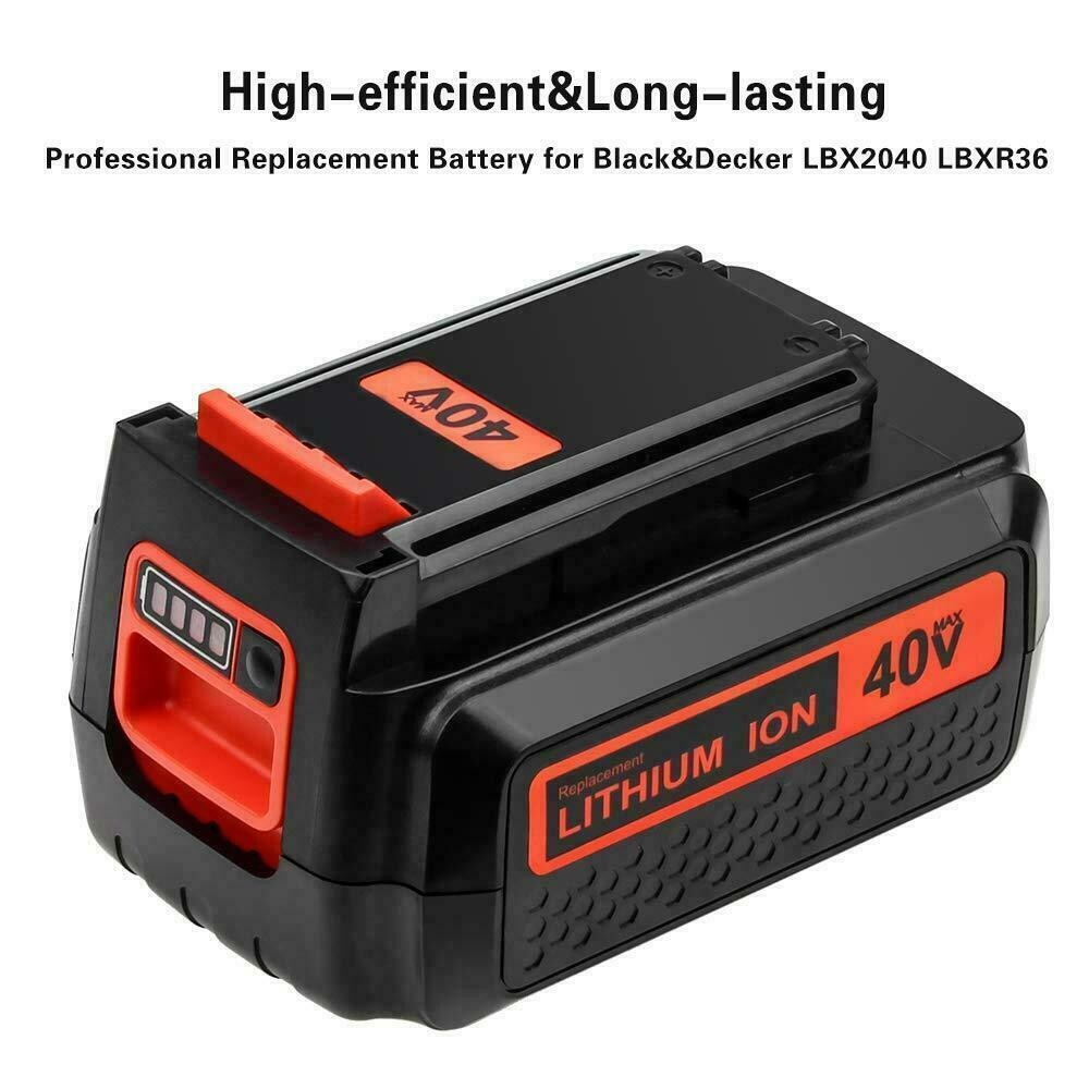 2X 40V MAX Lithium-ion Battery for Black and Decker 40 Volt 4.0Ah LBXR36 LSW36
