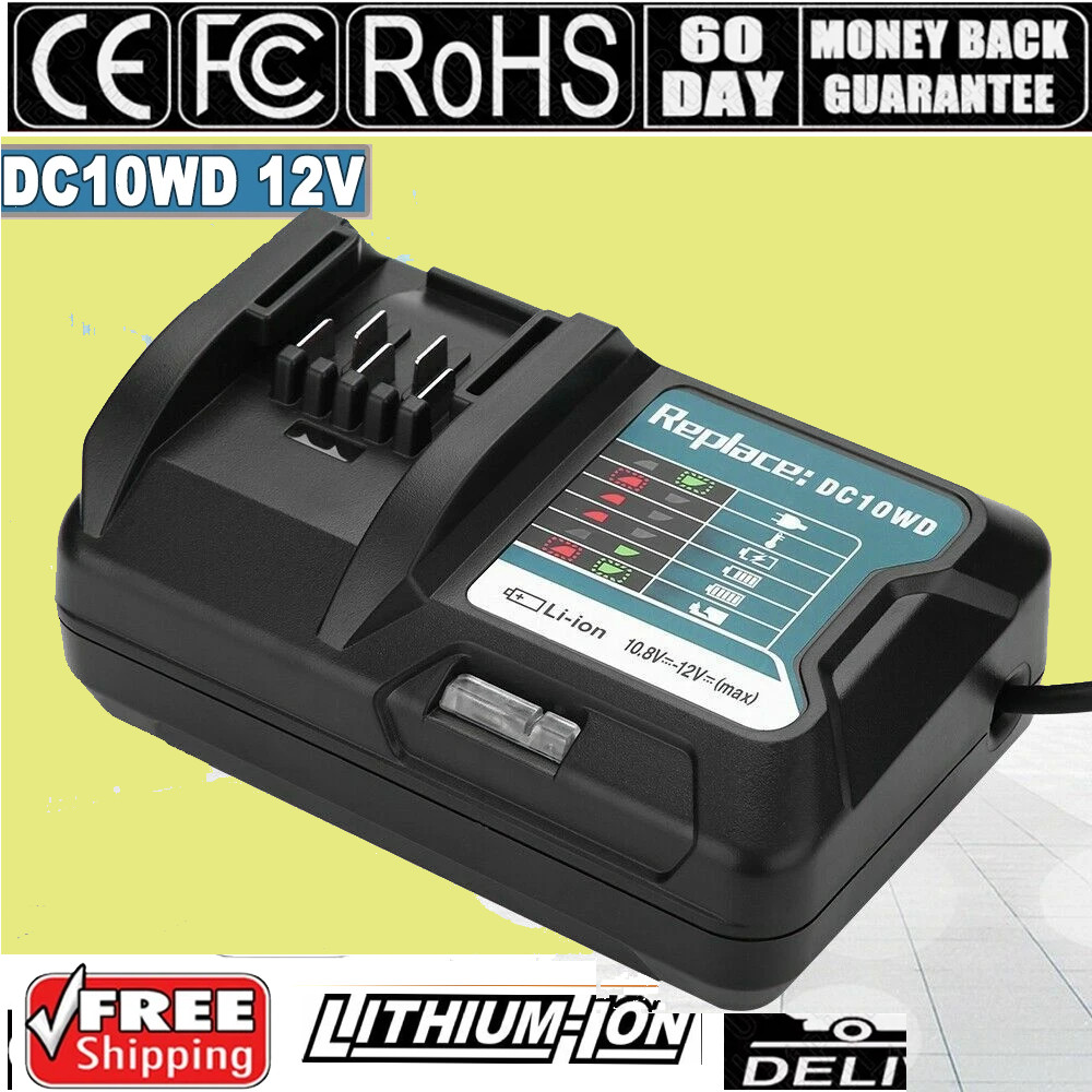 US DC10WD Charger For Makita 12V MAX Li-ion Battery Charger BL1041 BL1021 10.8V