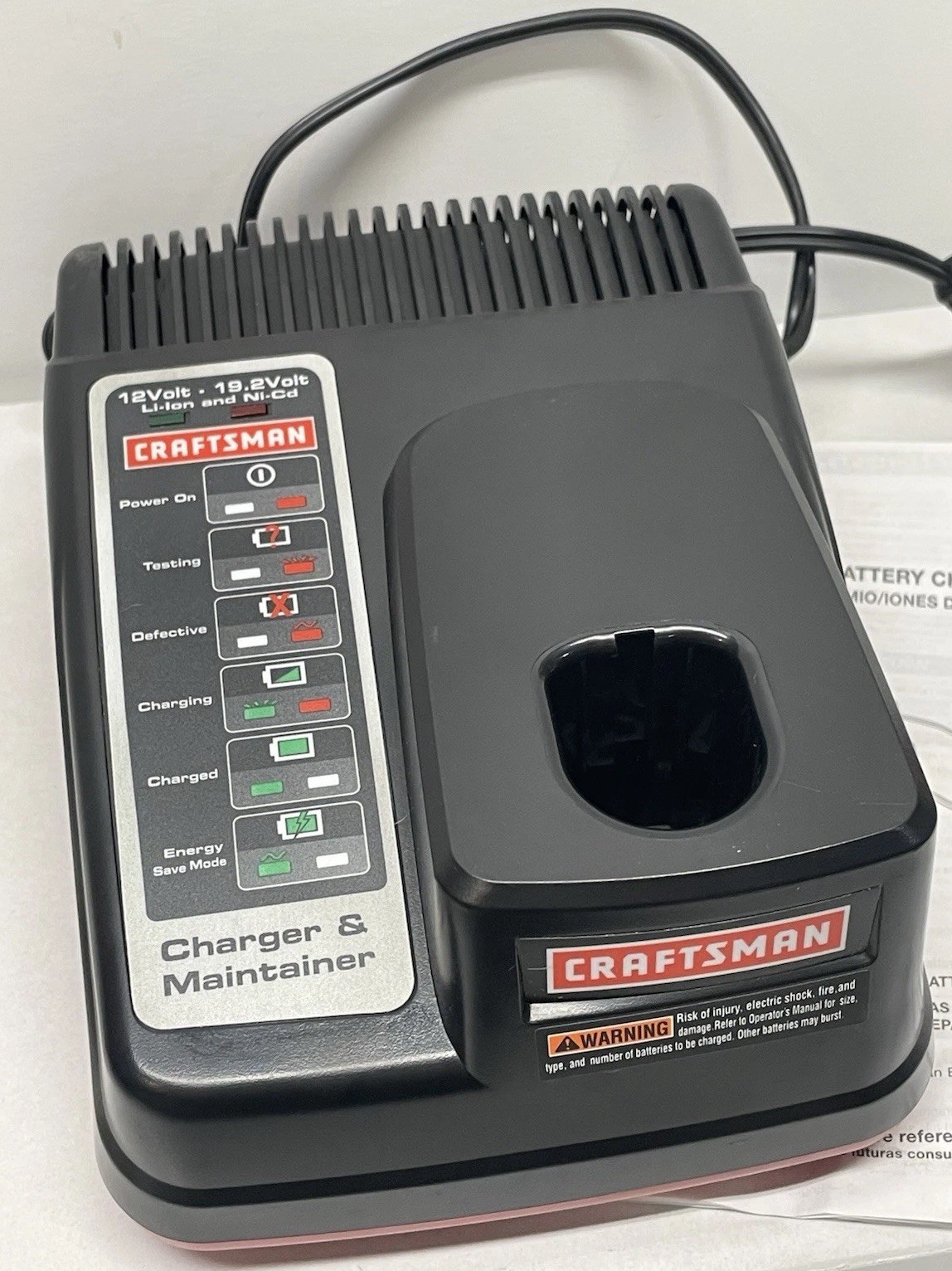 Craftsman Battery Charger 19.2V Dual Chemistry NiCad Lithium 315.CH2030 OEM