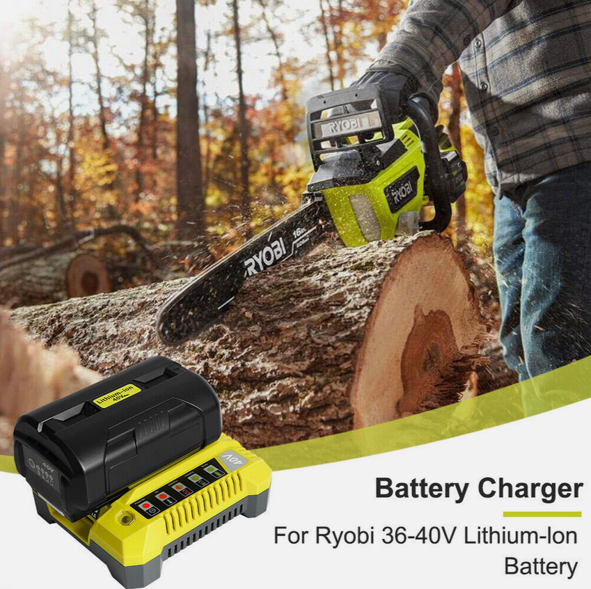 6.0Ah Battery for Ryobi 40V Battery Lithium OP4050 OP40602 OP406VNM / Charger