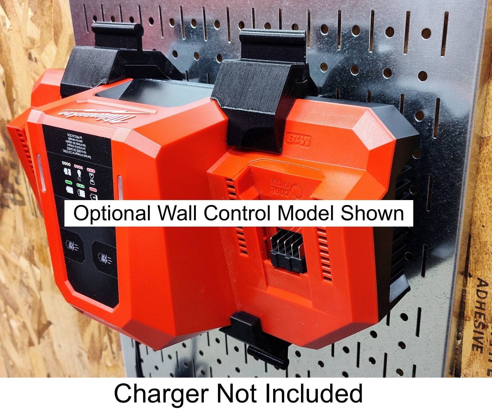Wall Mount for Milwaukee M18 Dual Bay Simultaneous Super Charger 48-59-1815