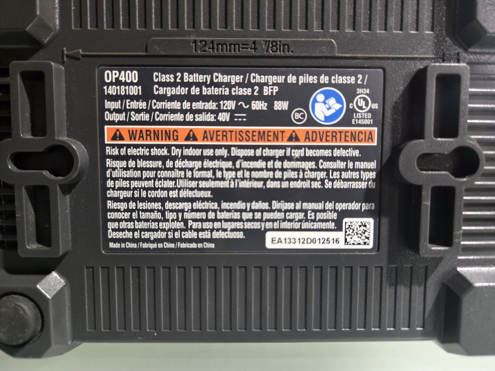 Genuine Ryobi OP400 & OP401 Lithium-Ion Battery Chargers