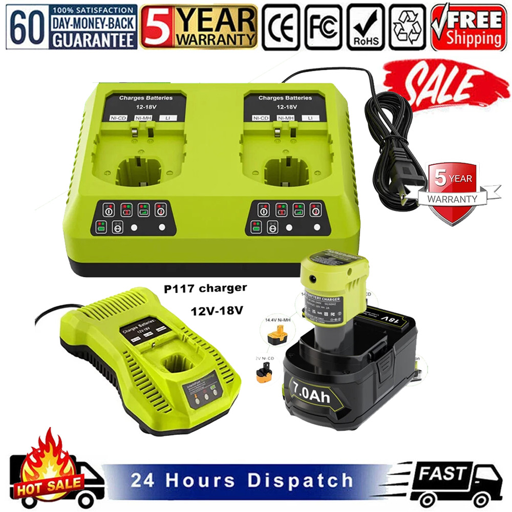 NEW Rapid Charger For RYOBI P108 18V One Plus High Capacity Lithium-ion Battery