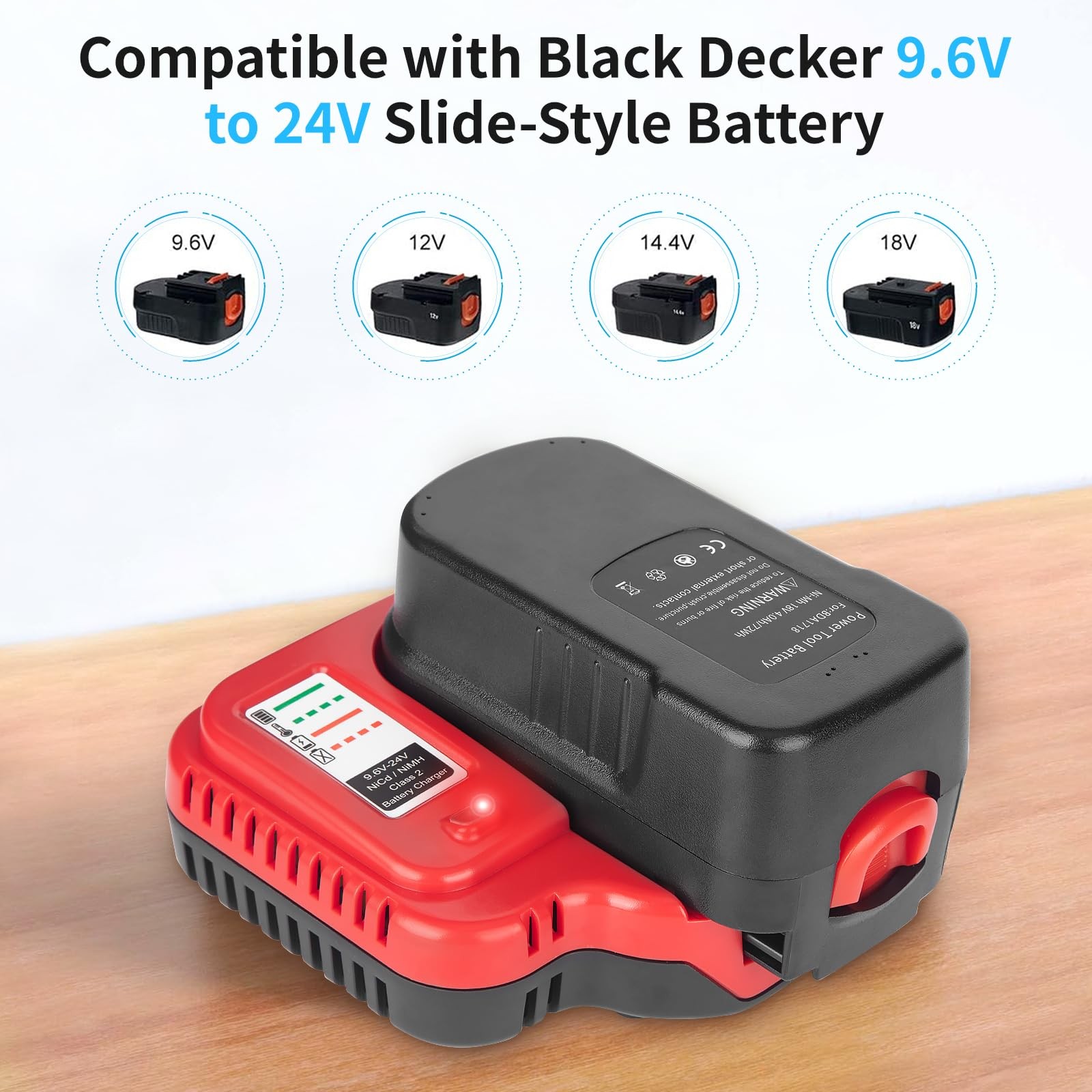 Dongpucun 2Pack 18V 4.0Ah Battery And Charger Set For Black And Decker 18V