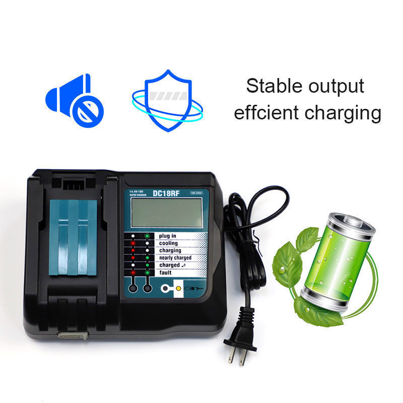 Makita DC18RF 14.4/18V Li-Ion Battery 3.5A Replace Digital Display Smart Charger