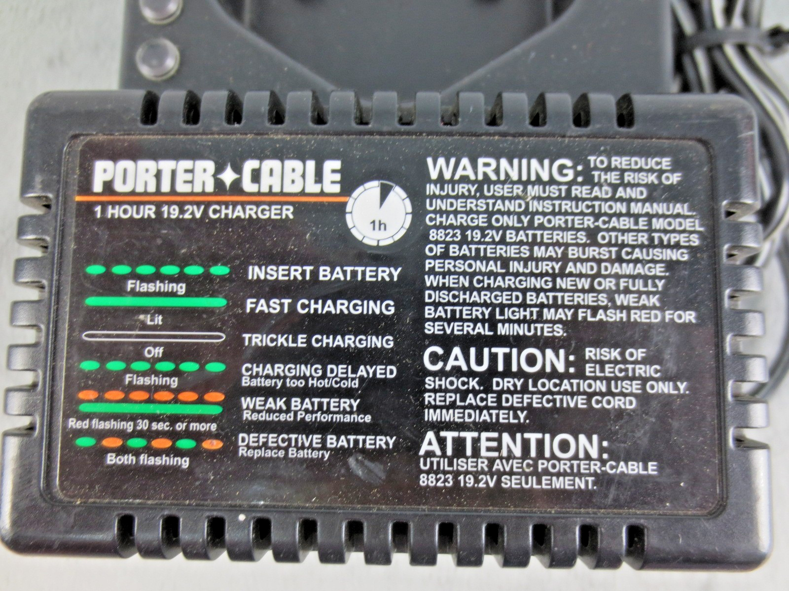 Porter Cable 1 Hour 19.2V Charger Model 8624 for 19.2 Volt Batteries Tested OEM
