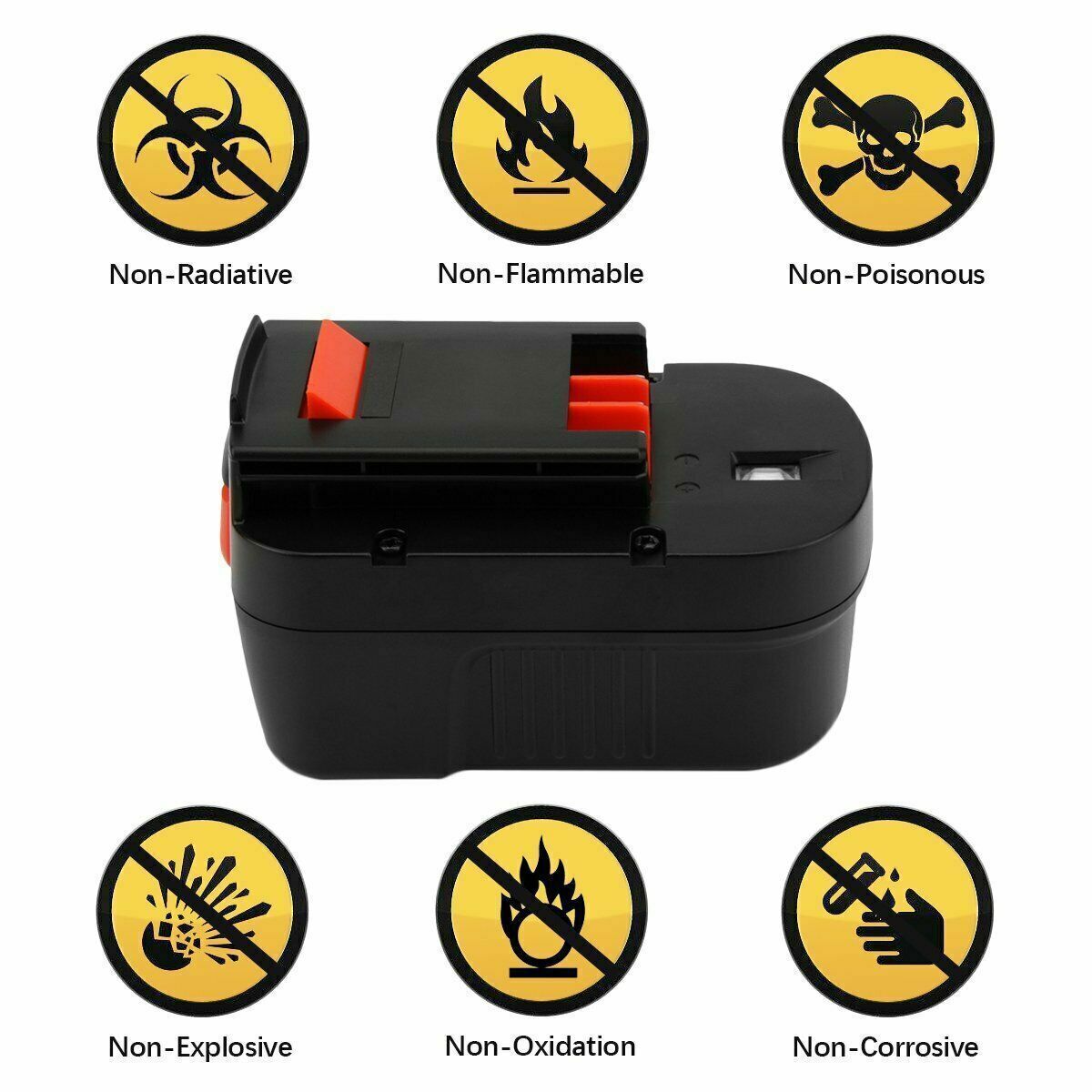 2pack 14.4V Replacement for BLACK DECKER Battery HPB14 FIRESTORM 499936-34 A14