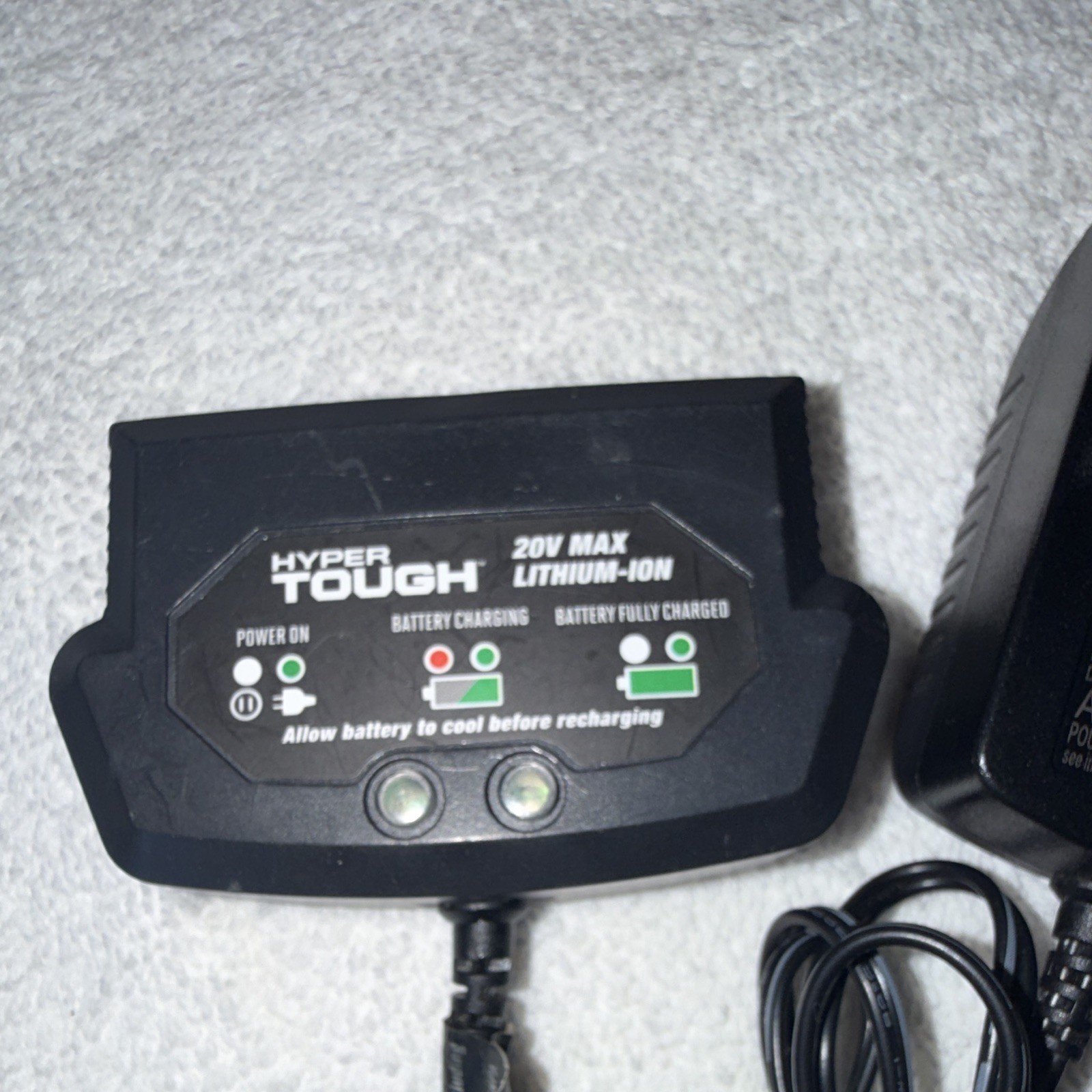 Hyper Tough 20V MAX Lithium-Ion Battery Charger w/ AC Wall Plug Adapter