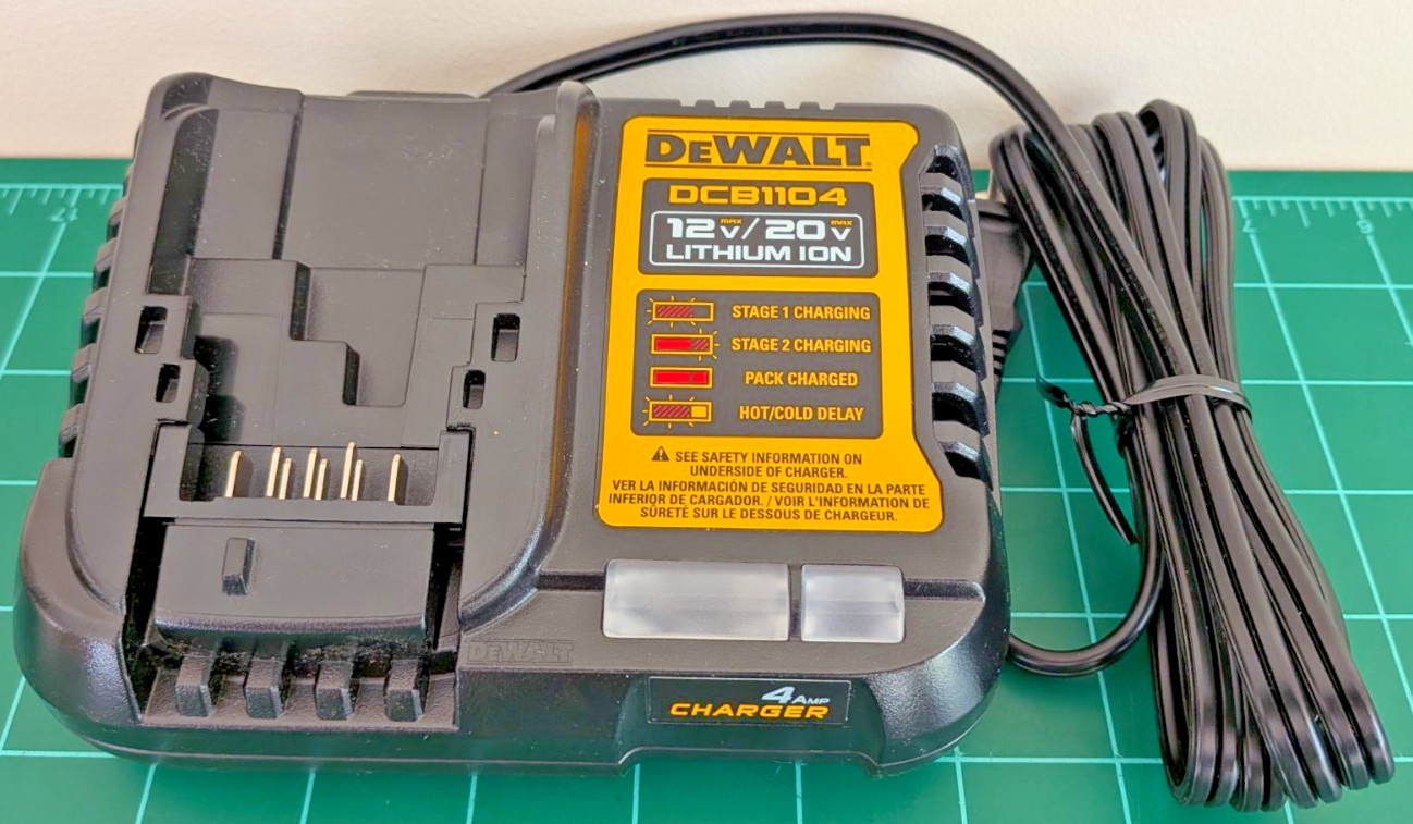 NEW DeWalt 4 Amp Battery Charger DCB1104 12V / 20V Volt Max Li-Ion OEM
