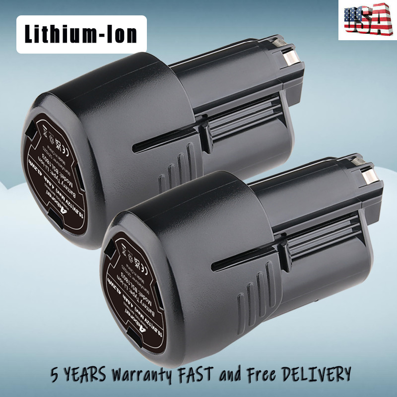 2X 10.8V/12V 4800mAh For BOSCH BAT411 Lithium-ion Battery BAT413 BAT412A BAT411A