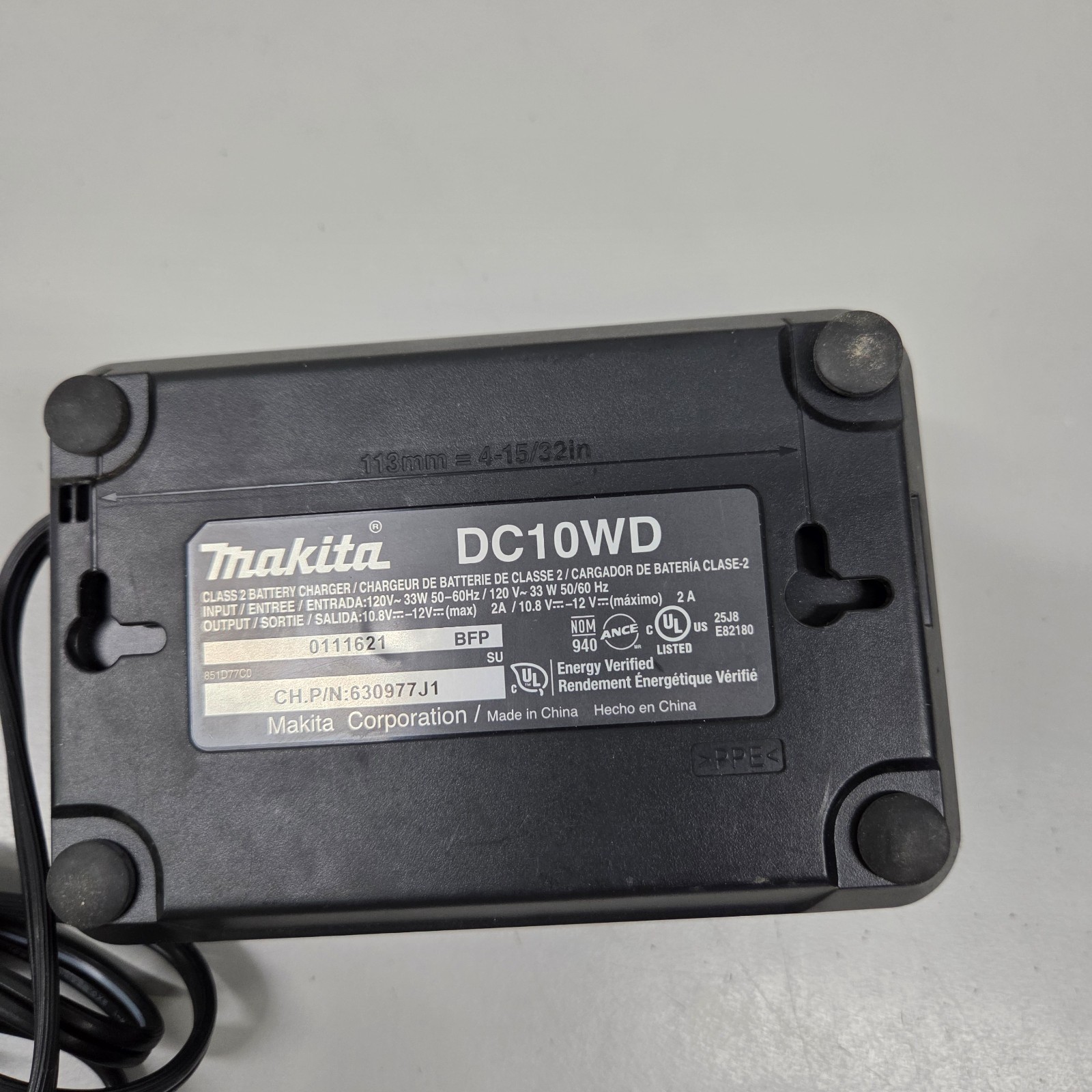 GENUINE Makita 10.8 12V Li-Ion Battery Charger DC10WD