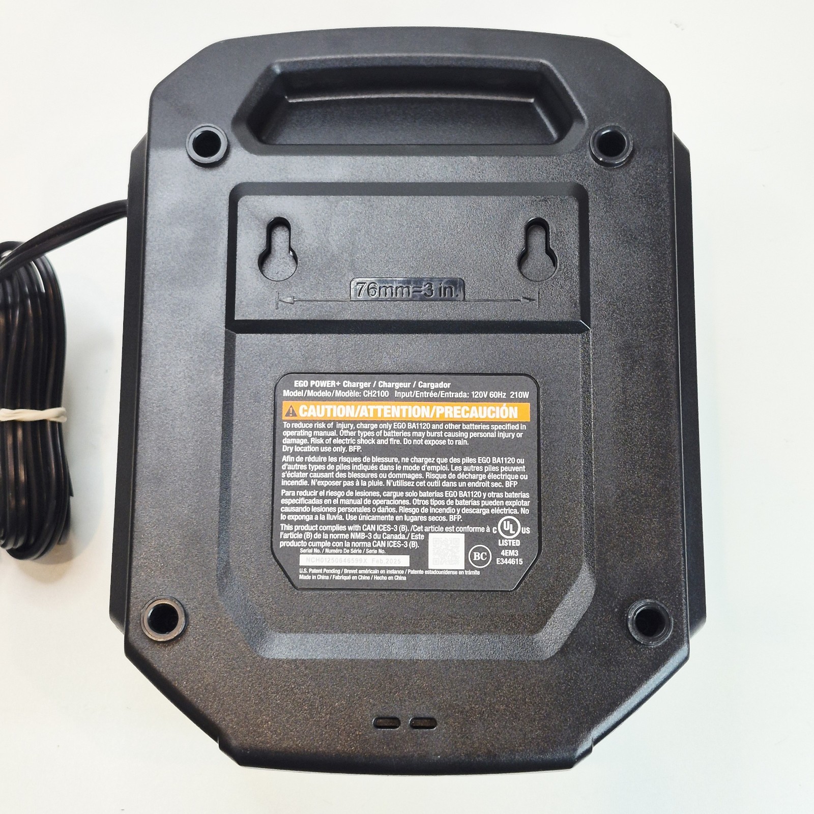 EGO Power+ CH2100 56V Lithium-Ion Standard Battery Charger OEM Tested Working