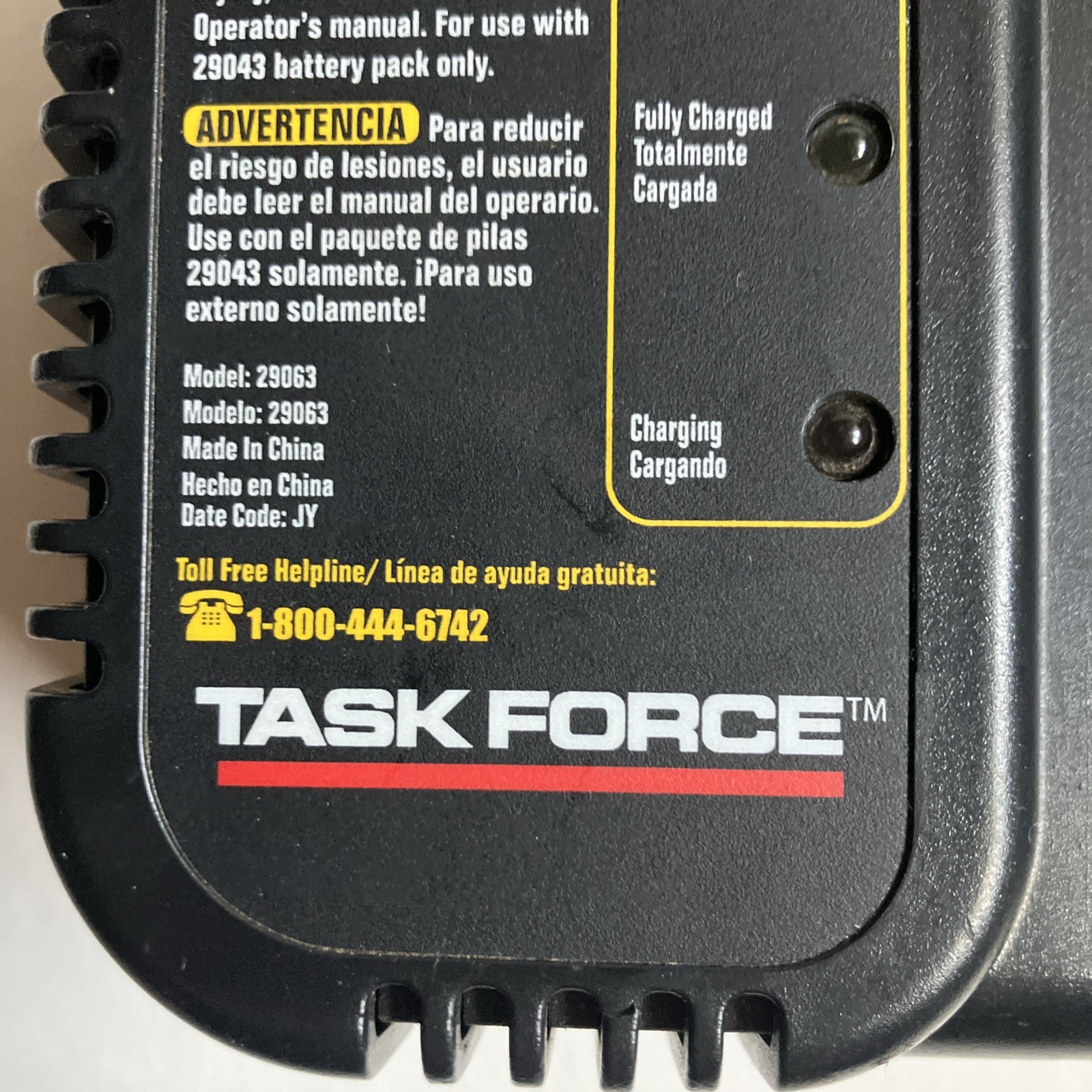 Task Force 29063 18V Fast Quick-Charge 1-1.5 Hr Charger ONLY | FOR 29043