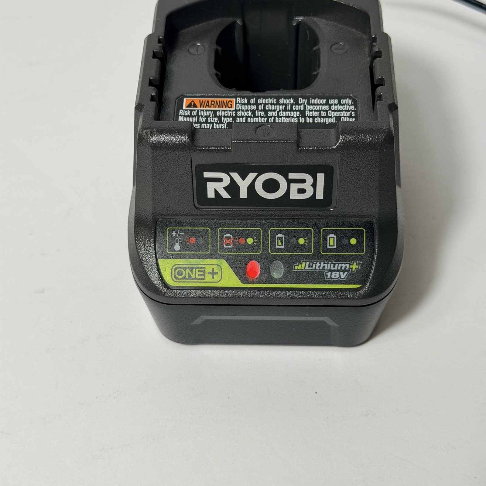 Ryobi P118B ONE+ 18V Lithium Ion Battery Charger 140350006 Gray Black